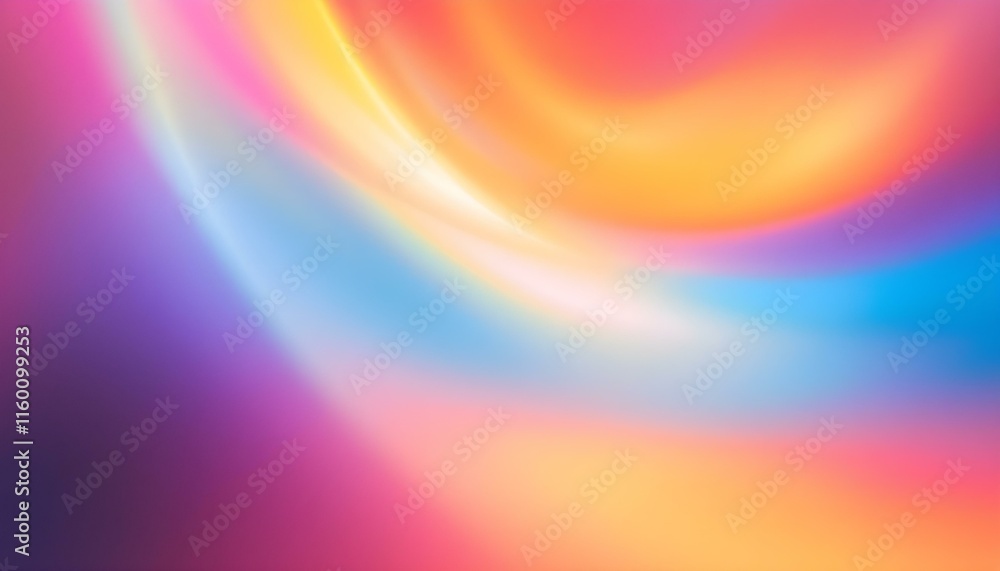 Poster Smooth and blurry colorful gradient mesh background. Modern bright rainbow colors. Modern blend colors grainy abstract gradient background. Neon mesh gradient background with vivid pink and blue hues