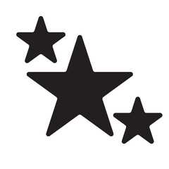 Star stencils, sparkle icon. Set of star shapes. Simple star sign vector design. Templates for design, posters, projects, banners, logos, and business cards.