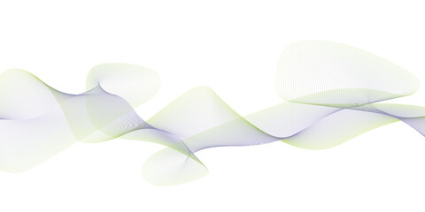 Abstract glowing wave lines on white background. Dynamic wave pattern. Modern flowing wavy lines. Futuristic technology concept. 
