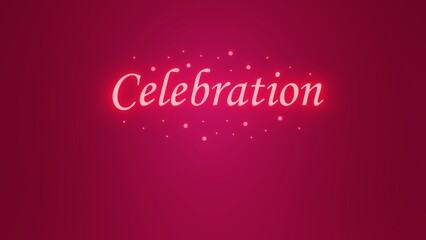 celebration typography lettering decorative design on plain white background