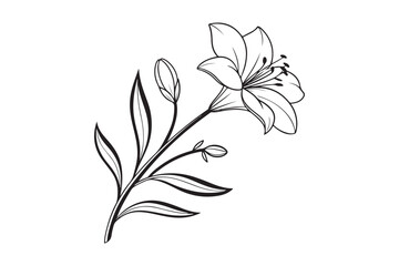 Tiny Flower silhouette vector illustration, Tiny Flower silhouette 