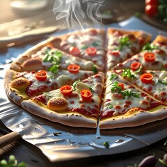 Pizza isolated 
