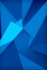 Obraz premium Abstract Geometric Blue Background Composition with Sharp Angles and Triangles