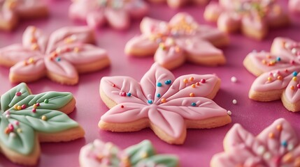 Baking beautiful flower cookies home kitchen food photography fun