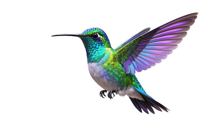 A colorful hummingbird flying 