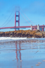 Baker Beach view of Golden Gate Bridge San Francisco California