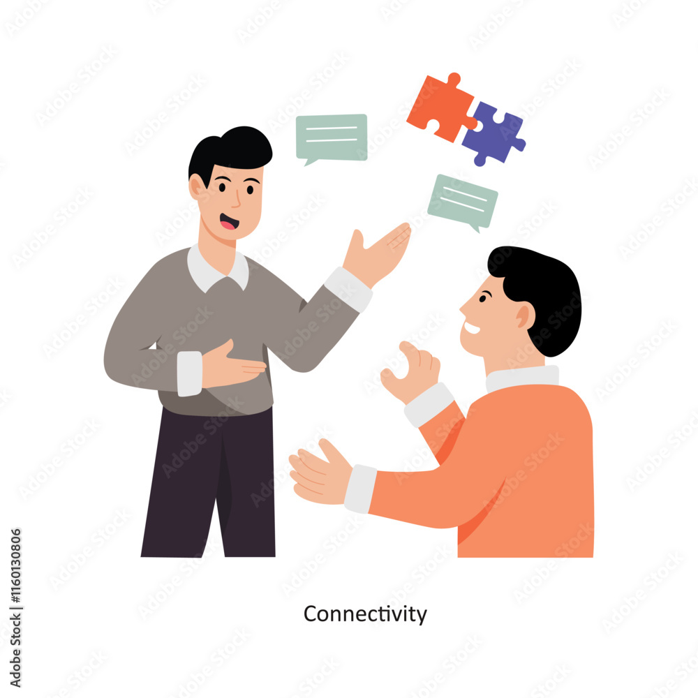 Poster connectivity concept vector illustration. database isolated on white background.