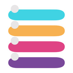 Infographic 4 steps cute shape