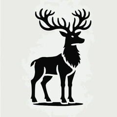 Deer silhouette vector image