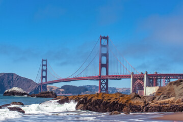 Baker Beach and Golden Gate Bridge San Francisco California