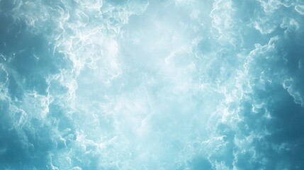 Obraz premium Abstract blue sky with clouds, bright center.