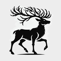 Deer silhouette vector image