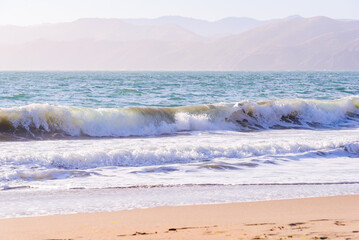 Waves on a sunny day at Baker Beach
