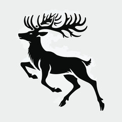 Deer silhouette vector image