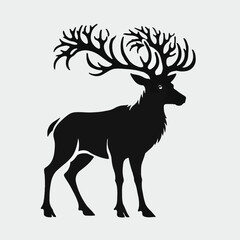 Deer silhouette vector image