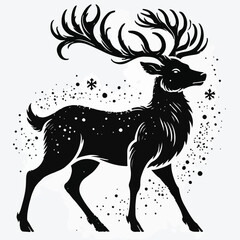 Deer silhouette vector image