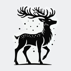 Deer silhouette vector image