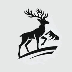 Deer silhouette vector image