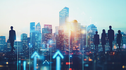Obraz premium abstract professional business team people innovation connection of line from nail node to node on Smart Innovation city with connection cyber security network reciprocity , networking concept
