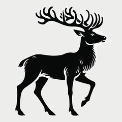 Deer silhouette vector image