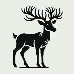 Deer silhouette vector image
