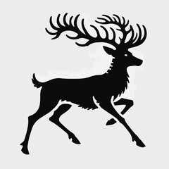 Deer silhouette vector image