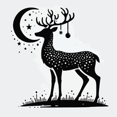 Deer silhouette vector image