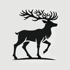 Deer silhouette vector image