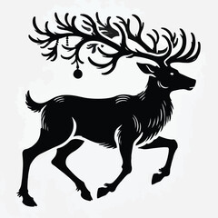 Deer silhouette vector image