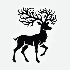 Deer silhouette vector image