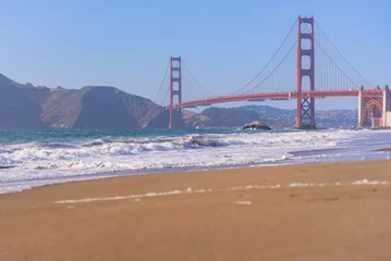 Baker Beach with Golden Gate Bridge in the Background in  San Francisco California