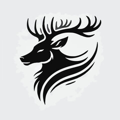 Deer silhouette vector image