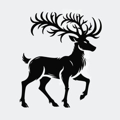 Deer silhouette vector image