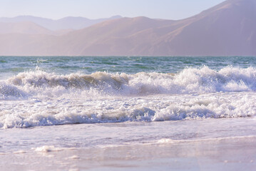 Crashing Waves at Baker Beach in San Francisco California