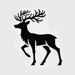 Deer silhouette vector image