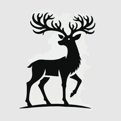 Deer silhouette vector image