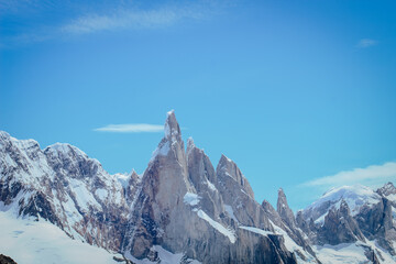 Mountans peak with blue sky and cloud