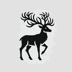 Deer silhouette vector image