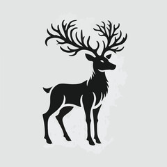 Deer silhouette vector image