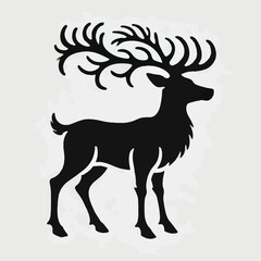 Deer silhouette vector image