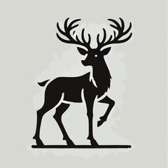 Deer silhouette vector image