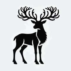Deer silhouette vector image