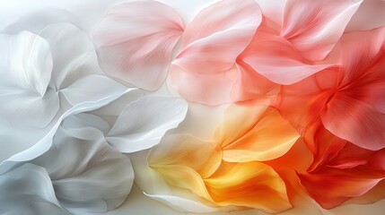 Fototapeta premium Abstract floral watercolor patterns with soft pastel petals.