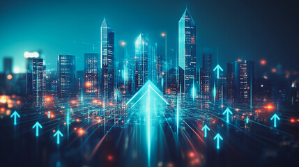 Fototapeta premium abstract professional business team people innovation connection of line from nail node to node on Smart Innovation city with connection cyber security network reciprocity , networking concept