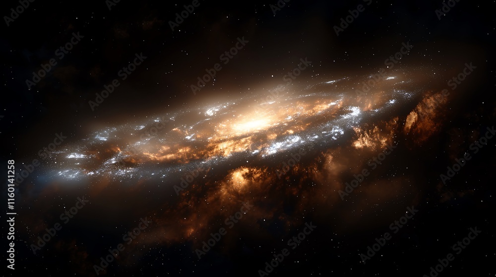 Wall mural a high-definition wallpaper of the milky way galaxy, with bright stars and nebulae against a black b