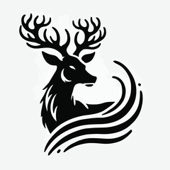 Deer silhouette vector image