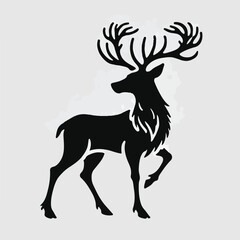 Deer silhouette vector image