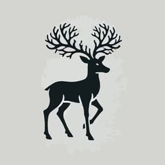 Deer silhouette vector image
