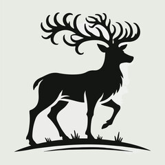 Deer silhouette vector image