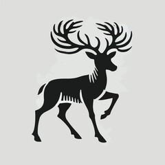 Deer silhouette vector image